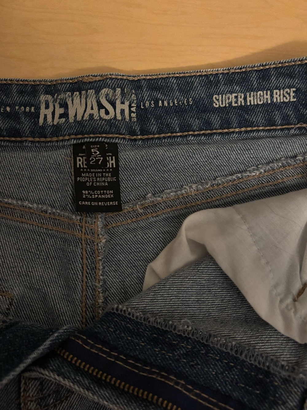 Rewash Super High Rise Light Blue Jeans
